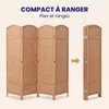 IvoQ Paravent – 4 panneaux – 170 x 160 cm – Séparateur de Voir les images du produit 6