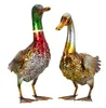 Enten Paar Metall 40cm/43cm Vogelfiguren Teichfiguren Haus Produktbild-Vorschau 1