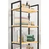 Standregal Holz Metall 4 Ebenen, Küchenregal Badregal Produktbild-Vorschau 6