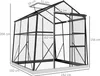 Outsunny Gewächshaus Aluminium Treibhaus 3,68m² Tomatenhaus Produktbild-Vorschau 3