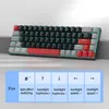 65% Mechanische Tastatur DE Layout, 69 Tasten, Rote Produktbild-Vorschau 3