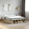 vidaXL Postel Sonoma Dub 135x190 cm výrobek ze dřeva Náhled obrázku produktu 2