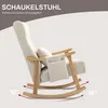 HOMCOM Schaukelstuhl, weicher gepolsterter Schaukelsessel Produktbild-Vorschau 4
