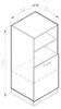 Herdumbauschrank Vicco R-Line Weiß Hochglanz 60 cm, Model Produktbild-Vorschau 2