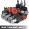 VEVOR 3 Bank Hydraulický ventil Ruční pákový ventil, 11GPM Náhled obrázku produktu 4