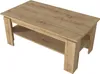 A wooden coffee table with a shelf underneath, shown from a diagonal angle against a white background. Produktbild-Vorschau