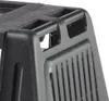 A close-up view of the textured black plastic handle and ventilation slots of a pet carrier. Anteprima dell’immagine prodotto