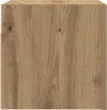 A close-up view of a wooden cabinet or shelf. Produktbild-Vorschau