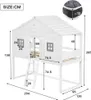 Kinderhausbett mit Treppe und Sicherheitsgitter, zwei graue Produktbild-Vorschau 2