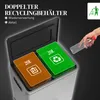 HOMCOM Mülleimer 40L Treteimer mit 2 Inneneimern Deckel und Produktbild-Vorschau 4