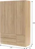 Drei-Türen-Garderobe Weymouth 135x52 cm Braun Kleiderhaken Produktbild-Vorschau 3
