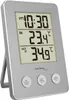 A digital thermometer with an outdoor sensor, displaying time and indoor/outdoor temperatures. Anteprima dell’immagine prodotto