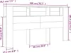 vidaXL Čelo postele s policami biele 200x18,5x104,5 cm Náhľad obrázku produktu 7