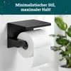 Toilettenpapierhalter mit Ablage, Edelstahl WC-Rollenhalter Produktbild-Vorschau 2