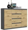 Komoda 140 cm zásuvky dveře skříňka FRAMIRE R-140-S4 Náhled obrázku produktu 3