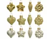 12er Set dekorative Christbaumkugeln aus goldenem Glas Produktbild-Vorschau 3