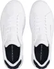 A top-down view of a pair of white Tommy Hilfiger sneakers. Voir les images du produit