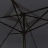 Close-up view of the underside of a dark gray umbrella, showing the metal frame and pole. Anteprima dell’immagine prodotto