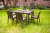 Tavolo rettangolare 150x90 cm in wicker stampato con gambe Anteprima dell’immagine prodotto 3