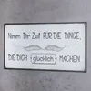 Wandbild 40x20cm Nimm dir Zeit Glück Spruch Deko Wandschild Produktbild-Vorschau 2