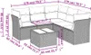 Design 6-tlg. Garten-Sofagarnitur mit Kissen Beige Poly Produktbild-Vorschau 3