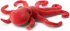 A red plush octopus toy is shown from a slightly elevated side angle on a white background. Náhled obrázku produktu