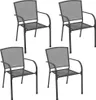 vidaXL Chaises de jardin 4 pcs. Mesh-Design Anthracite Voir les images du produit 5