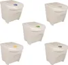 vidaXL Poubelles empilables 3 pcs. Blanc 75 L Polypropylène Voir les images du produit 1