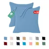 Jersey Kissenbezug 2er Set 40x40 cm 100% Baumwolle  Eisblau Produktbild-Vorschau 1