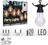 A product package for party lights, showing the lights and their features. Produktbild-Vorschau