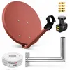 PremiumX SAT Anlage 80cm Antenne Quad LNB 50m Kabel Produktbild-Vorschau 1