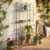 Milani Home - scaffale in ferro ad angolo 4 ripiani, bianco Anteprima dell’immagine prodotto 2