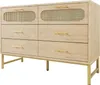 Sweiko Rattan kommode Sideboard mit 6 Schubladen, Produktbild-Vorschau 13