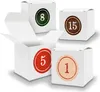 Adventskalender zum Füllen 24x Würfel 6,5cm WEISS + Sticker Produktbild-Vorschau 1