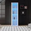 Sweiko Weiße Hochglanz-Vitrine mit LED-Beleuchtung, 3 Produktbild-Vorschau 1