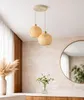 Luxolar LED závěsné svítidlo 2 žárovky E27 ratan boho Náhled obrázku produktu 6