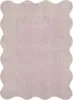 Tapis blush rose antidérapant doux en forme de vague Voir les images du produit 2