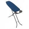 A dark blue ironing board with a black metal frame and an iron rest is shown against a white background. Produktbild-Vorschau