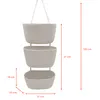 Stoff Hängekorb weiß mit 3 Etagen - 105 x 31 cm - Produktbild-Vorschau 2