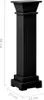 A black pillar-shaped plant stand with dimensions indicated. Náhľad obrázku produktu