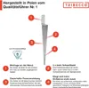 A diagram of a metal ground anchor with numbered callouts and descriptive text. Produktbild-Vorschau