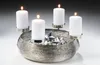 Kobolo dekoratívny kovový adventný veniec v striebornej Náhľad obrázku produktu 3