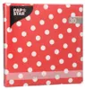 30 Servietten, 3-lagig 1/4-Falz 33 cm x 33 cm rot "Dots" Produktbild-Vorschau 4
