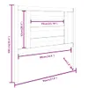 vidaXL Kopfteil Schwarz 96x4x100 cm Massivholz Kiefer -  Produktbild-Vorschau 7