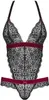 Rossita Kanten Body - Zwart/Rood Produktbild-Vorschau 5