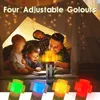 A family is in a tent with a Minecraft-style torch lamp. Náhled obrázku produktu