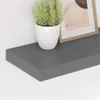 vidaXL Schweberegale 2 Stk. Hochglanz-Grau 60x23,5x3,8 cm Produktbild-Vorschau 4