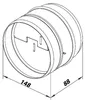 Rückschlagklappe mit Dichtung 150 mm Produktbild-Vorschau 2