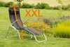 Zahradní lehátko Merxx XXL ocel, textilní stříbrná, šedá Náhled obrázku produktu 3