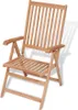 vidaXL Verstellbare Gartenstühle 2 Stk. Massivholz Teak Produktbild-Vorschau 2